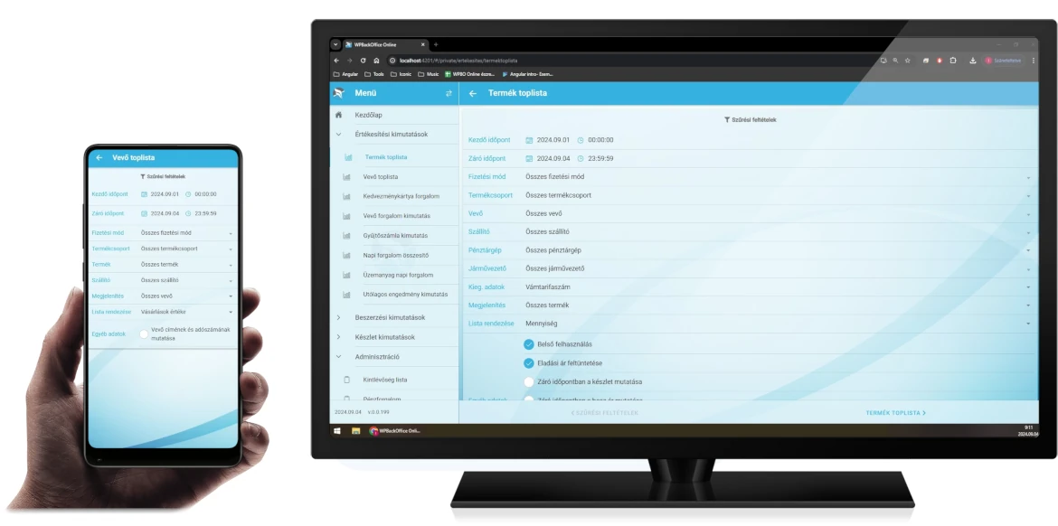 Online BackOffice - WPBackOffice elérés bárhonnan, bármilyen eszközről